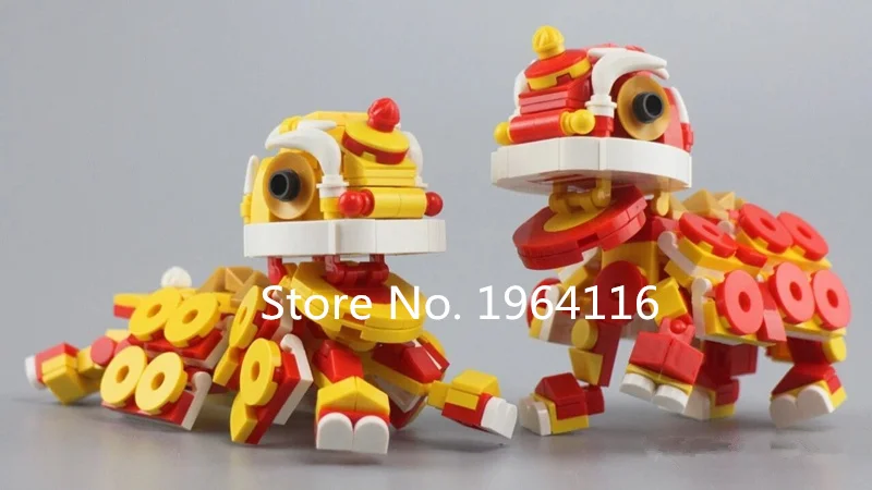 Новые 12032 идеи серии льва танцевальная модель строительные блоки Набор