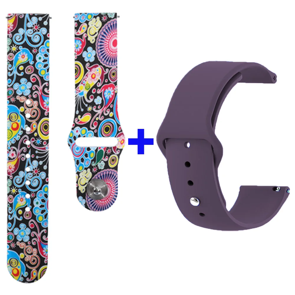 2 шт. женский ремешок для часов Samsung Gear S2 classic/Gear Sport/Galaxy Watch 42 мм Amazfit Bip/Fossil Q Gazer