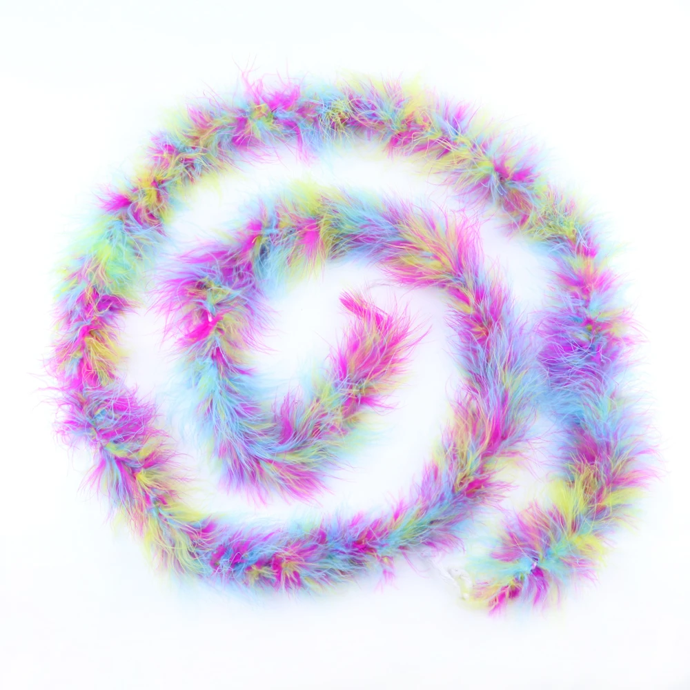 18 г радужные турецкие перья боа лента Марабу перо шаль для свадебного платья