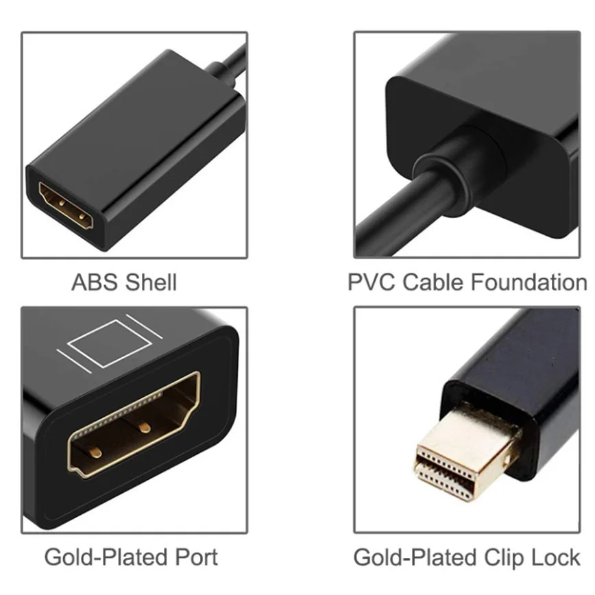 Grwibeou 4k Mini Displayport To HDMI-compatible Cable DP 1.4 Display Port Converter For TV Projector Apple Macbook Air Pro | Электроника
