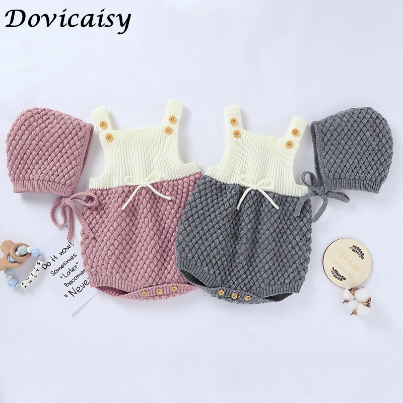 

Трикотажные Комбинезоны для маленьких девочек, одежда для новорожденных девочек и мальчиков, хлопковый Осенний комбинезон для малышей, нар...