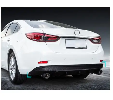 Серебристый и черный Задний спойлер диффузор защита Бампера противоскользящая