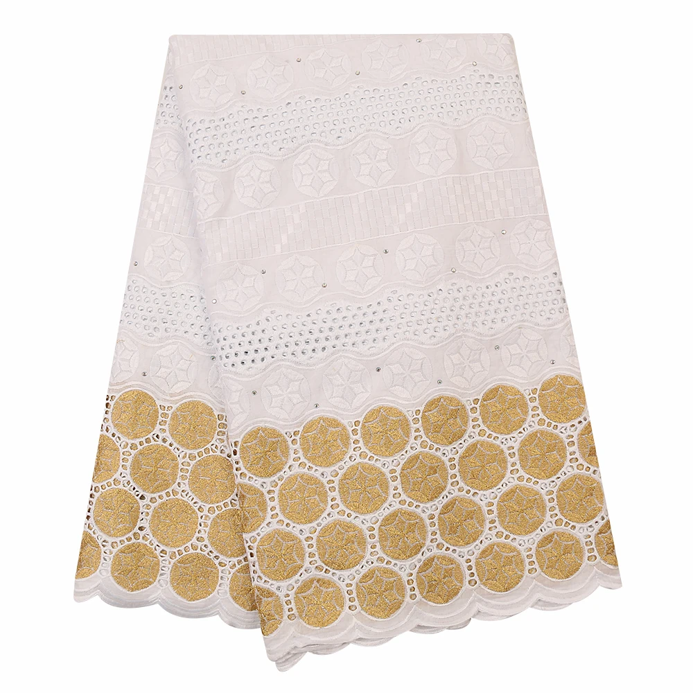 

African Lace Fabric 2020 High Quality Lace Voile Lace Fabric New Design Swiss Voile Stones Lace Switzerland Add Stones YA2657B-4