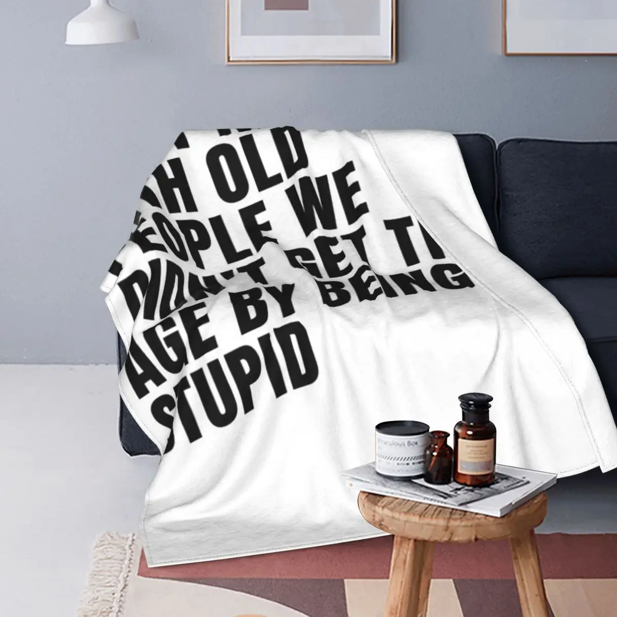 

Don't Mess With Old People manta colcha cama a cuadros toalla manta doble manta colcha 220x240