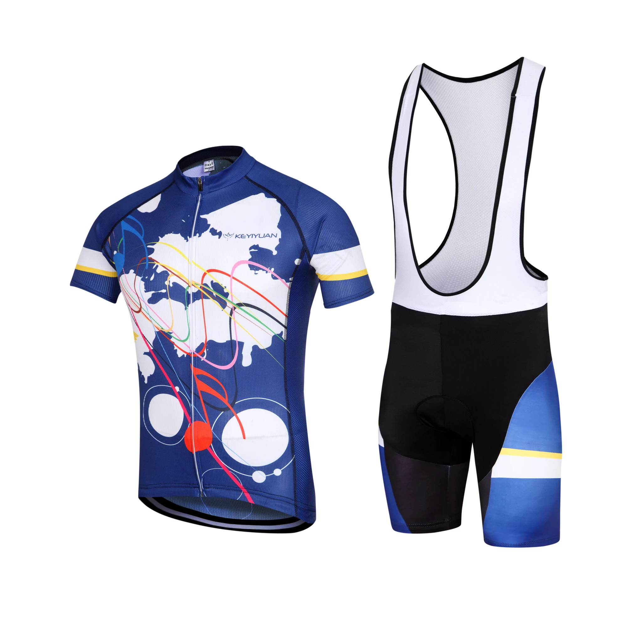 

KEYIYUAN 2023 New Short Sleeve Cycling Jersey Suit Bicycle Clothing Set Mtb Bike Wear Tenue Velo Homme Roupa Ciclista Masculino