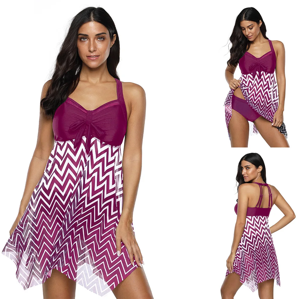 Комплект из двух предметов купальный костюм танкини с рюшами для девочек размера