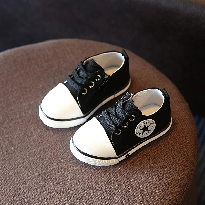

2021 factory wholesale new children's canvas shoes, tendon sole, girls and boys' shoes, casual shoes, lace-up shoes, four season