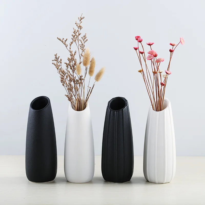 

Minimalist Flower Vase Decoration Home Ceramic Vase Living Room Creative Flower Pot Floral Basket Nordic Decoration