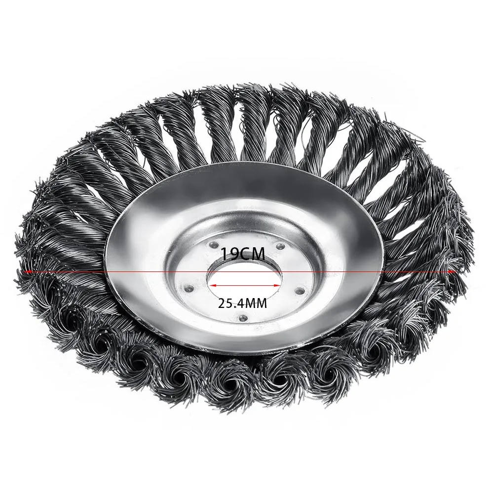 

Steel Wire Grass Brush Cutter Trimmer Head Dust Rusting Removal Grass Tray Plate for Cleaning Polishing Decoration
