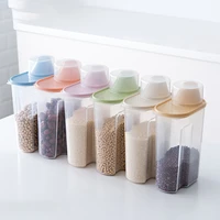 pp food storage box plastic clear container set with pour lids kitchen storage bottles jars dried grains tank 1 9l 2 5l