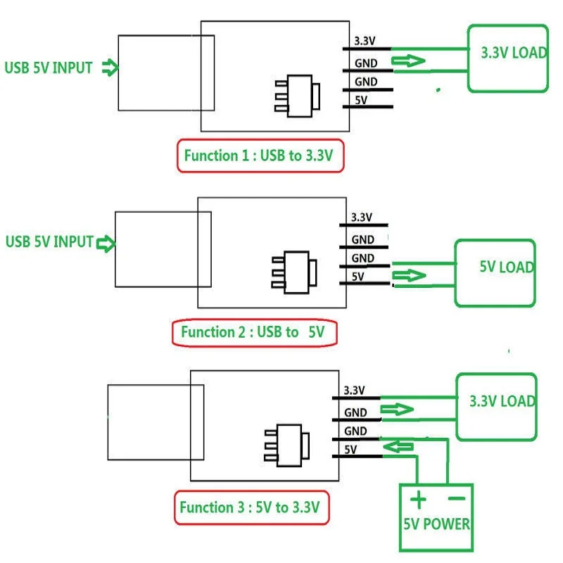 CE009 * 6 6pcs USB DC 5V to 3 V многоцелевой модуль регулятора напряжения для esp8266 Zigbee FPGA CPLD
