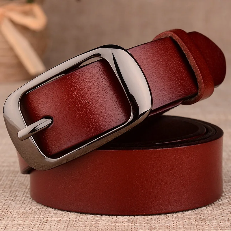 

2021－ELEGZO Fashion Waistband High Quality Pure Cowhide Vintage Belt Ladies Casual Jeans Dress Belt