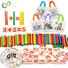 Цветные бамбуковые Счетные палочки, игрушка, математика, учебные пособия Монтессори, Счетный стержень, детская игрушка kingdergarden handscraft WXK