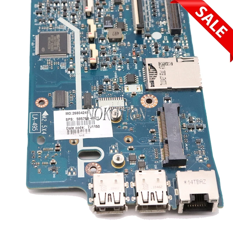 NOKOTION KAQ00 LA-4951P 595764-001 материнская плата ноутбука для hp EliteBook 8540P 8540W DDR3 с графическим слотом не поддерживает i7