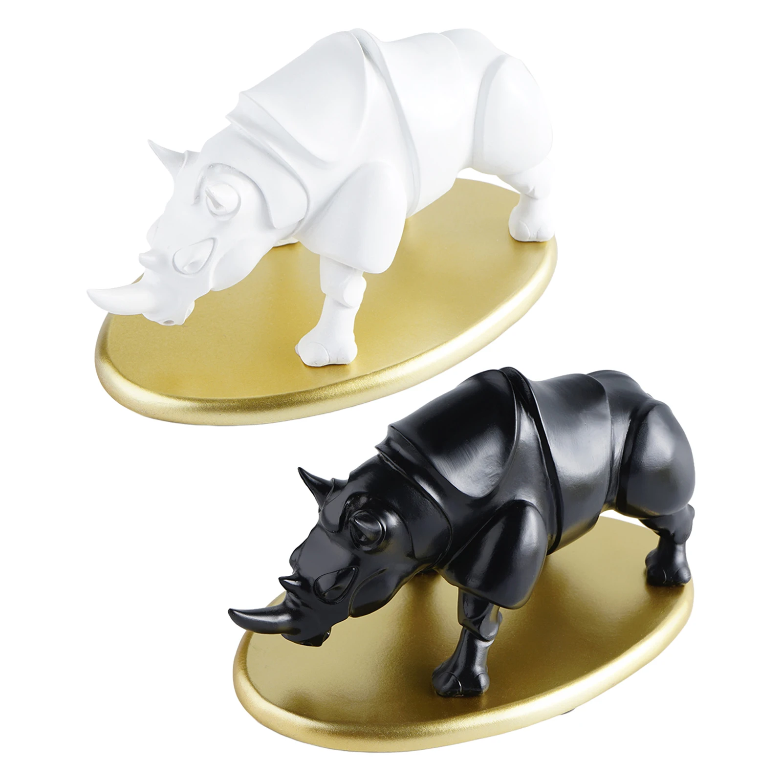 Полимерная скульптура носорогов статуя ручной работы для гостиной прихожей