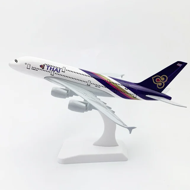 

20CM/16cm A380 Thai Airways Airbus alloy airplane model aircraft Diecast Model kids Children birthday gifts toys display