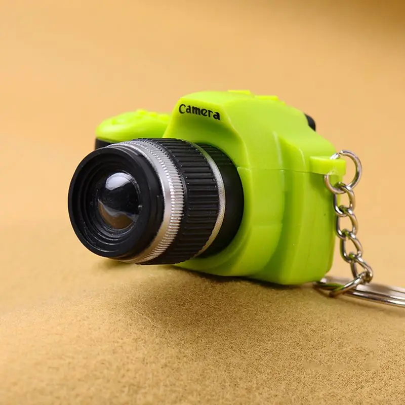 Creative Super Mini Sound Camera LED Keychain Pendant Cute DIY Art Craft Plastic Key Ring Decor New Year Valentine Birthday Gift