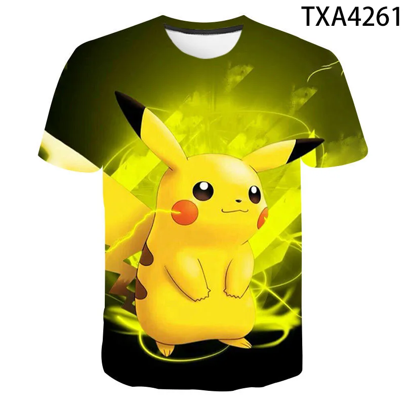 

Boy And Girl 3D Summer Pokemon Fashion Cartoon T-Shirts Hip Hop Streetwear Casual Short Sleeve Men Women Printed T-Shirt 4T-14T
