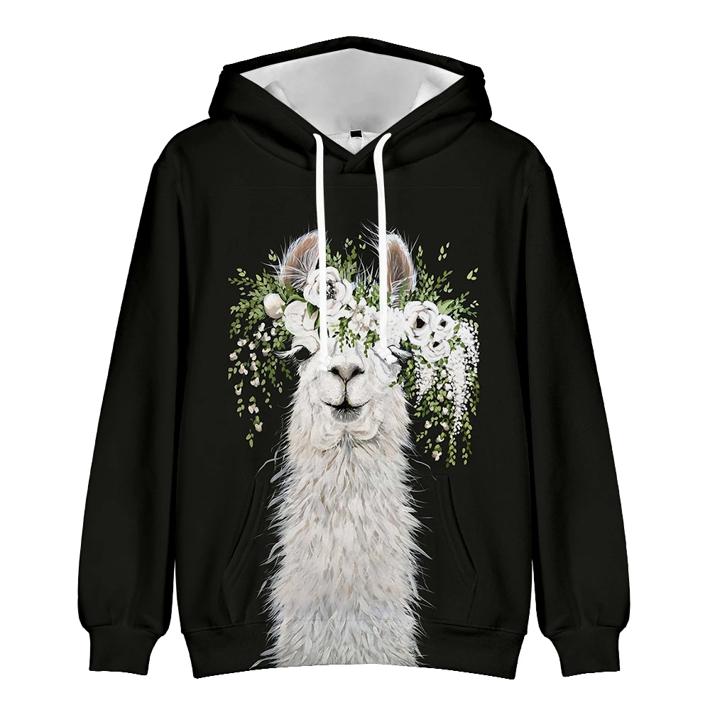 

3D Hoodies SweatshirtsFunny Novelty Alpaca Men/Women Young People Long Sleeve Hoodie Casual Cartoon Cool Sweatshirts Pullovers