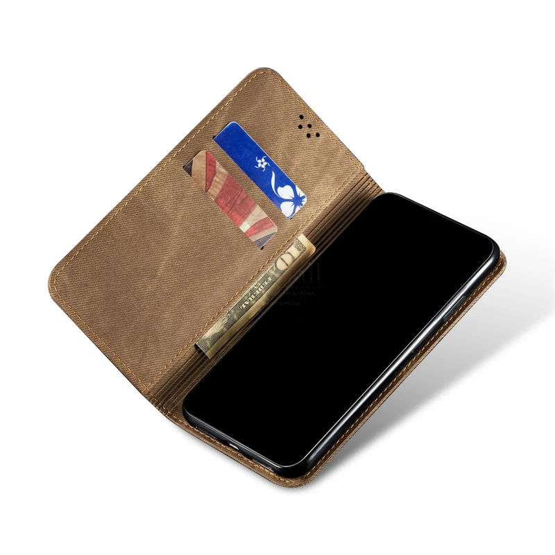 for vivo v21e 4g wallet case magnetic book folio flip cover for vivo v21e 5g denim leather phone bags kickstand card holder free global shipping