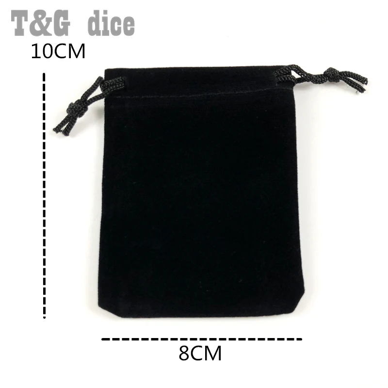 20pcs/set Dice bag 8.5*10cm(3.35*4&quot) Black Velvet Pouch/Jewelry Bag Christmas Wedding Gift Bags &amp Pouches Board Game | Спорт и