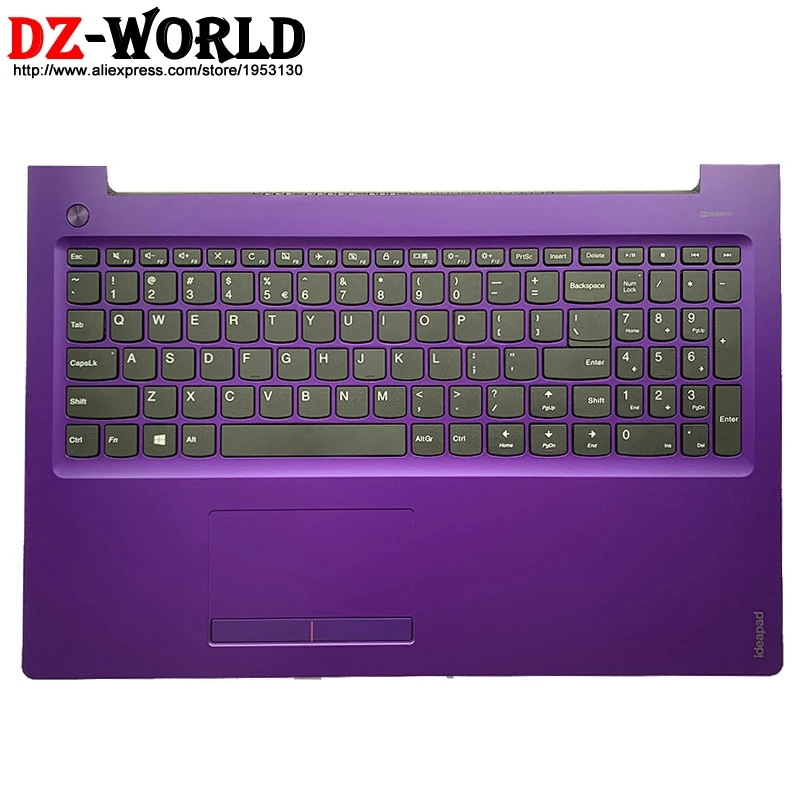 Superior com Eua Touchpad para Lenovo Roxo Escudo Capa Palmrest Inglês Teclado 510-15isk Ikb 310-15abr Iap Isk Portátil c