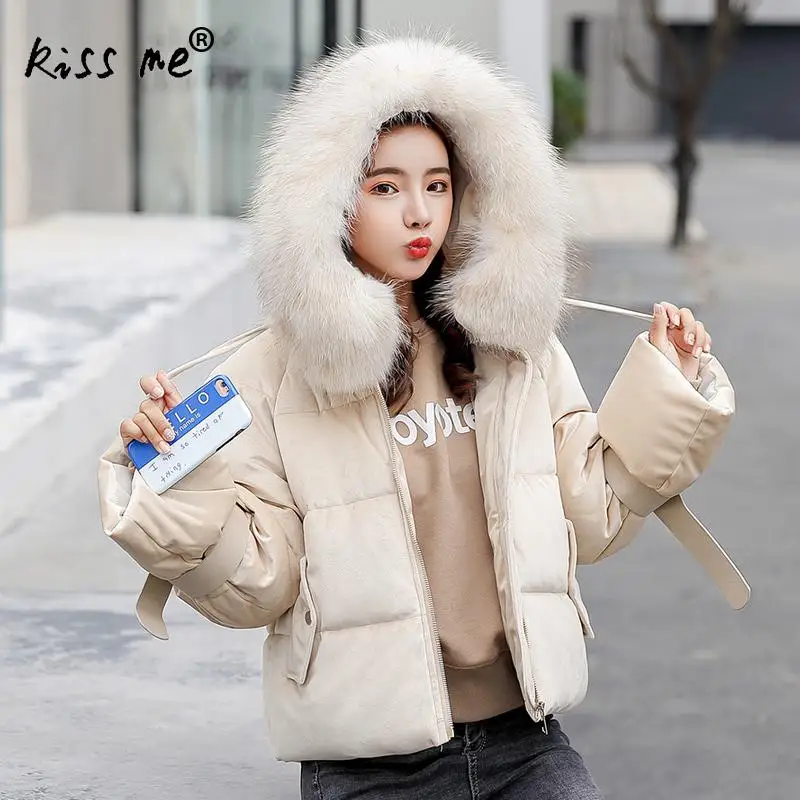 Winter Solid Hooded Outdoor Jacket Women Short Style Camping Hiking Coat Thermal Warm Windproof Casual Loose Clothes | Спорт и