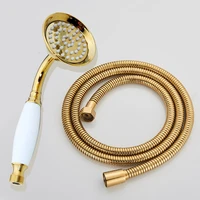 luxury gold porcelain handle telephone hand held shower head hand sprayer head with hose