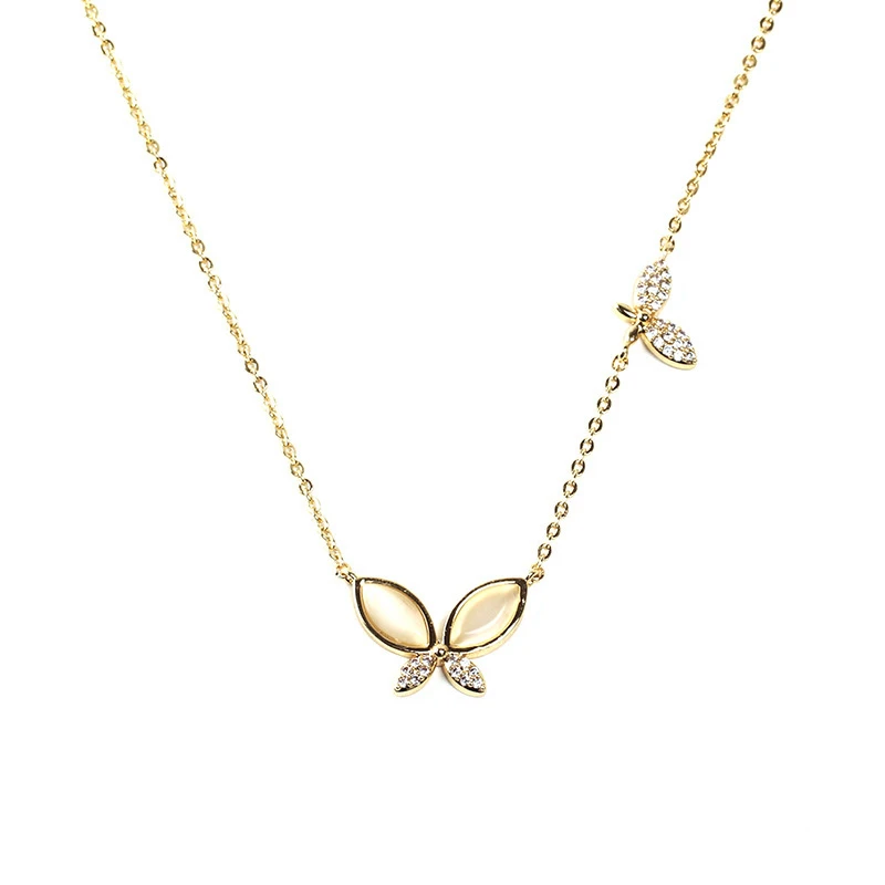 

TOSAKO Stainless Steel Necklace Titanium Steel Gold Color Buttterfly Pendants For Women Trend Jewelry