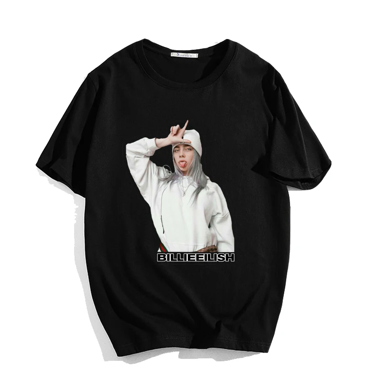 T-shirt 4 Крутая футболка унисекс, Повседневная футболка Billie Eilish, летние модные хлопковые футболки для подростков, Harajuku, футболки с короткими рукавами - Цвет: T-shirt 4