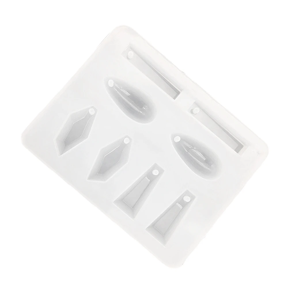 

8 Cavity DIY Clear Silicone Mold Making Jewelry Pendant Resin Casting Mould Craft Tool Geometric Designs DIY Craft Projects