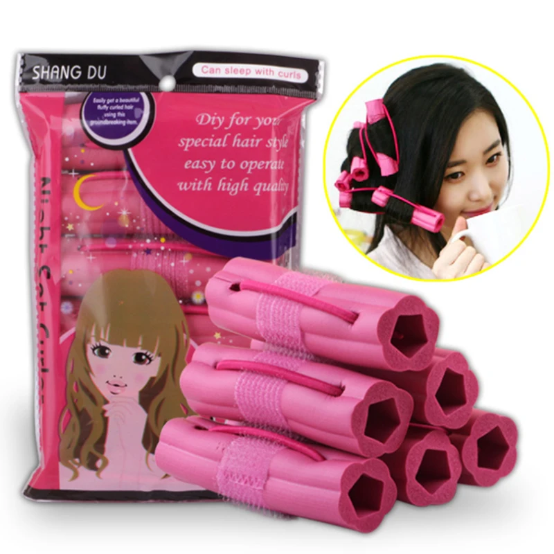 

1 упаковка волшебная губка для завивки волос розовая подушка из пены ролики для укладки волос бигуди инструмент для завивки Сделай Сам Инст...