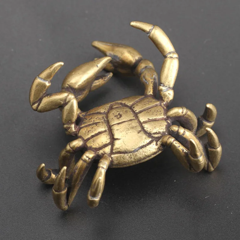 

Handmade Crab Ornament Vintage Copper Miniature Display.Figurines Desk
