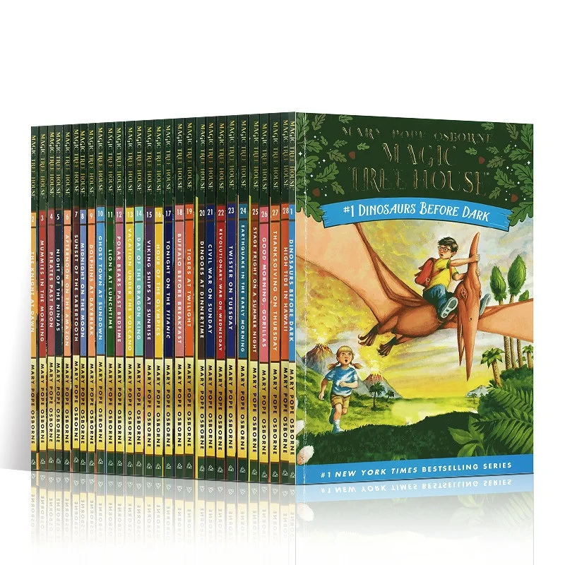 28 Books/Set 1-28  Magic Tree House English Reading Books Children's English Chapter Bridge Book story book for primary