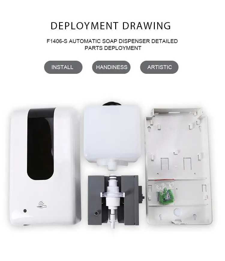 

Infrared Sensor Touchless Automatic Hand Soap Dispenser with Gel Foam and spray pumps
