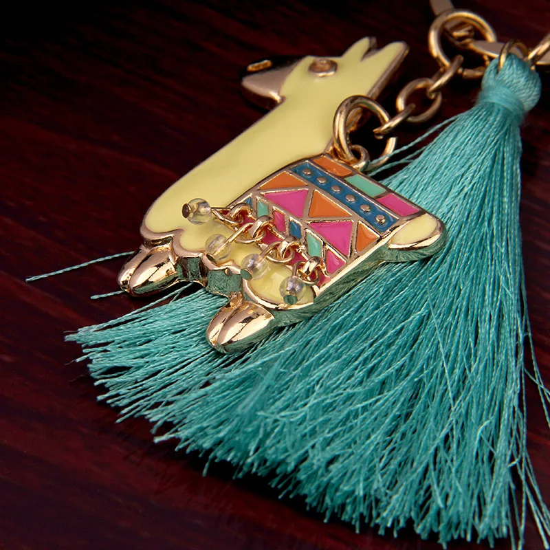 

Foreign Trade Hot Style Metal Keychain New Alpaca Alloy Key Chain Creative Gift Pendant Free Keyring