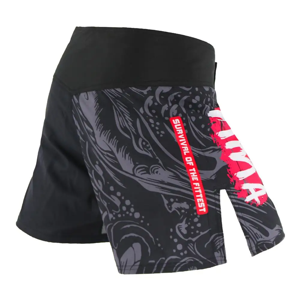 SUOTF Dragon Breathable Fighting MMA Shorts Grappling Sanda Muay Thai Clothing Tiger Muay Thai mma Kickboxing Training Short