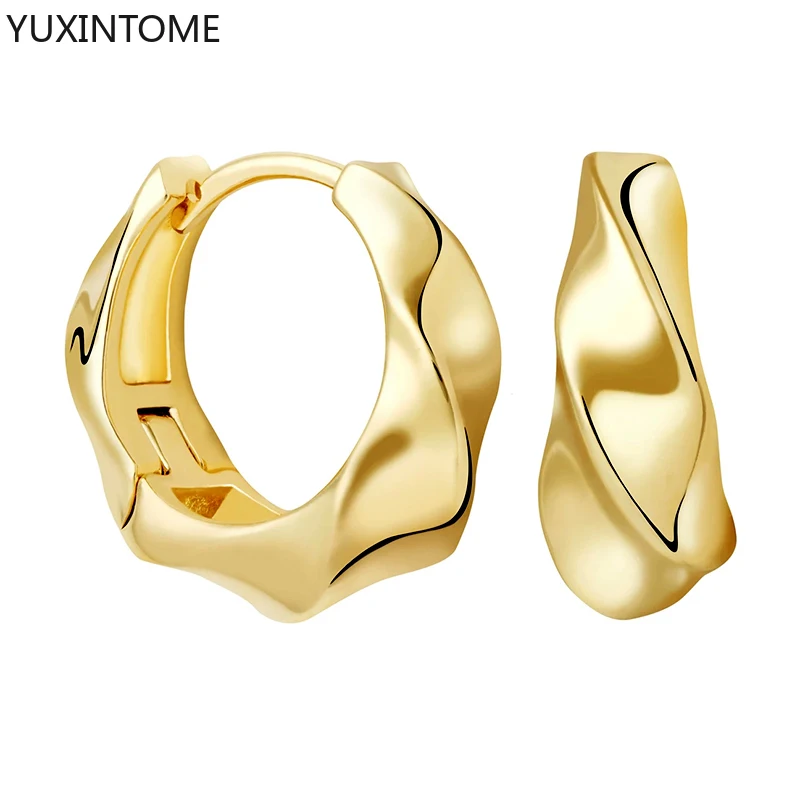 

925 Sterling Silver Minimalist Bohemian Round Ear Buckle for Women Punk Unisex Rock Vintage Spiral Twist Hoop Earring Jewelry