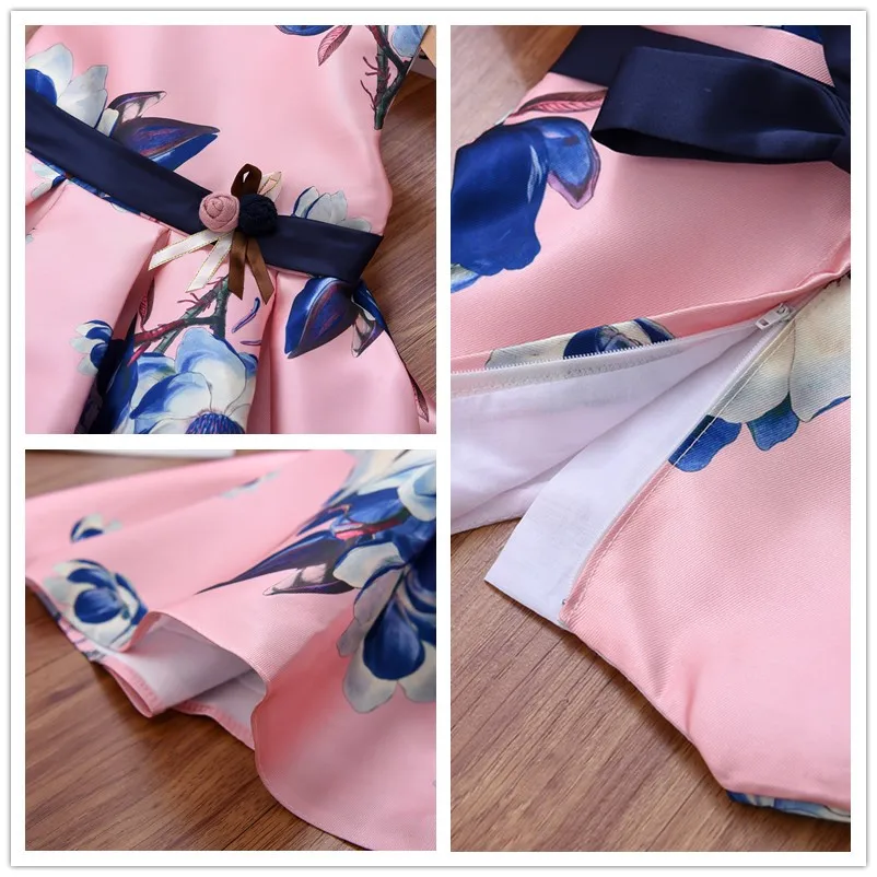 

Yoliyolei Girl Dress Sleeveless Birthday Flower Print Dresses With Bow Casual Princess Dress For Girls Summer Clothing