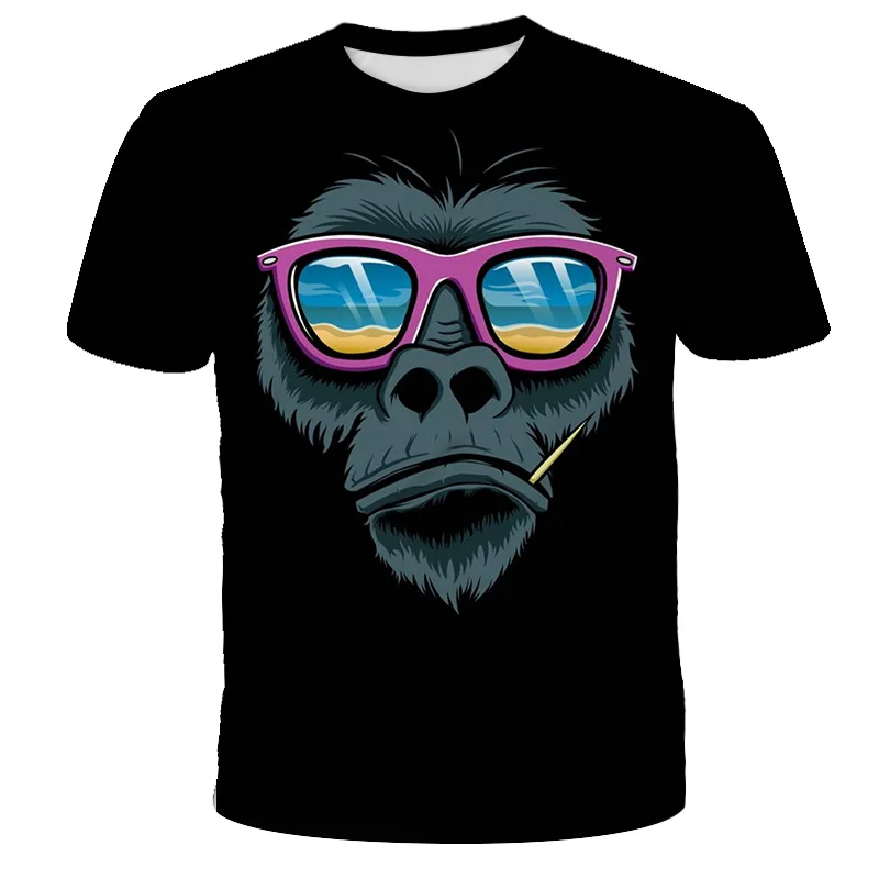 

Boy Clothing Anime T-Shirt Animal Gorilla Newest 2021 Summer Fashion Hot Sale Children's Clothing Cute Funny Girls Tshirt Tops