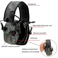 tactical electronic shooting headset silicone earmuffs maple leaf camouflage tactical hearing protection noise reduction headset
