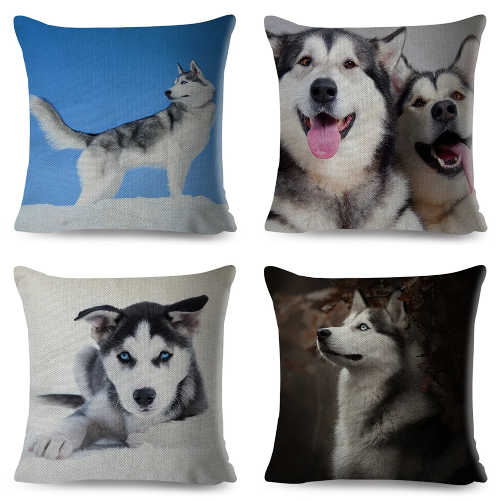 Сибирская Собака Хаски наволочка для дивана автомобильный Декор собака из