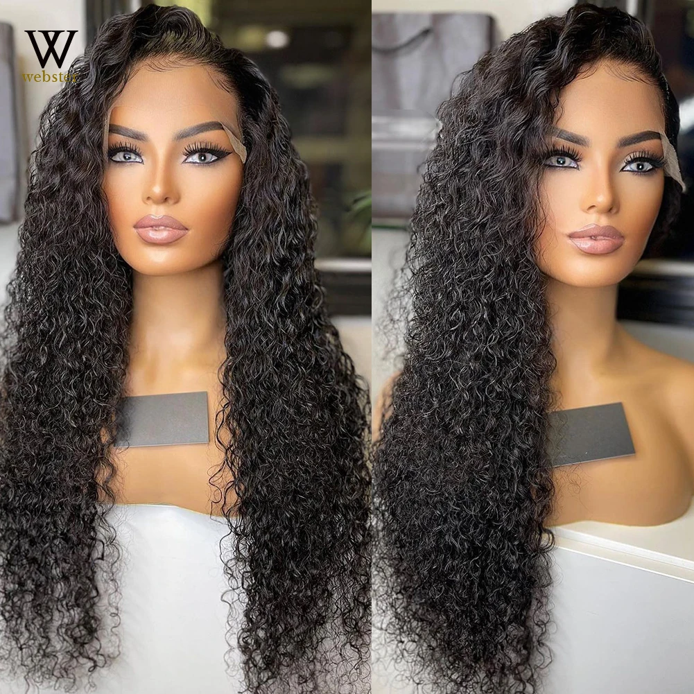 

Websterwigs Water Wave Lace Front Wigs Synthetic Wigs For Black Women Glueless Heat Resistant Fiber Hair Lace Front Wig