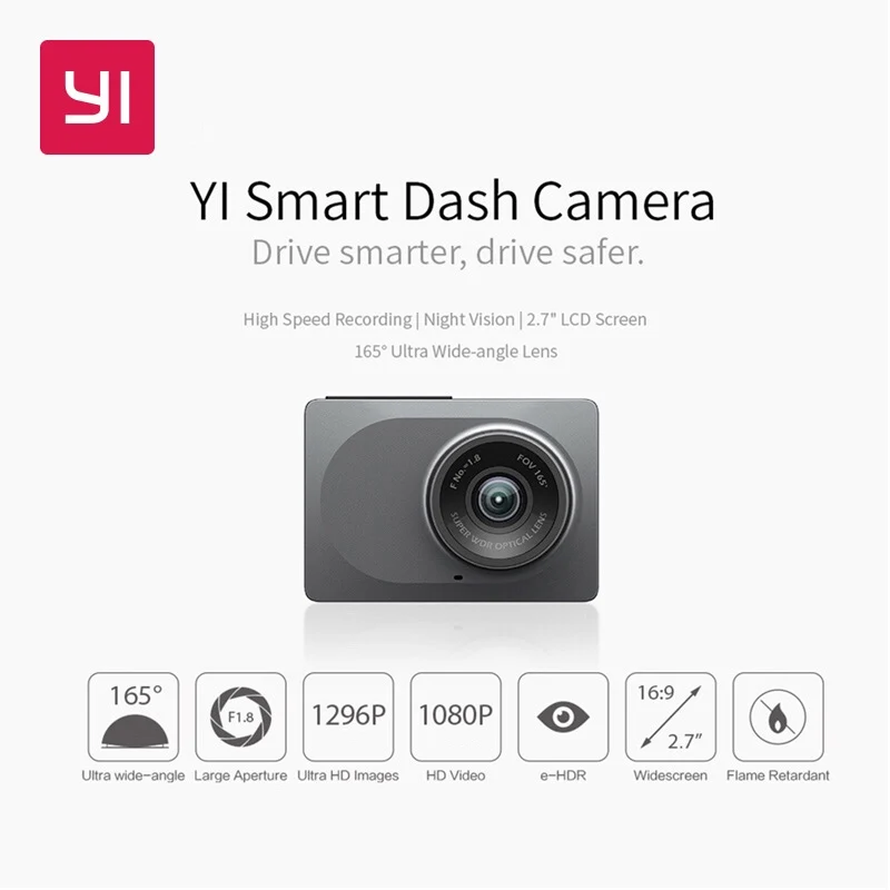 YI смарт dash Камера видео Регистраторы Wi Fi Full HD Видеорегистраторы для автомобилей