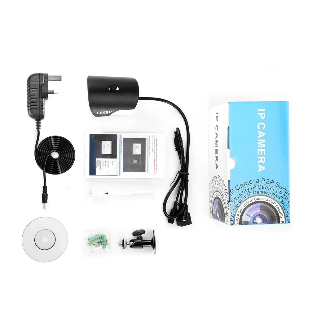 

LESHP Waterproof H.264 1.0 MP1280X720 HD WIFI Security Mini IP IR Bullet Camera SN-IPC-4006FSW10 Network Surveillance Camera