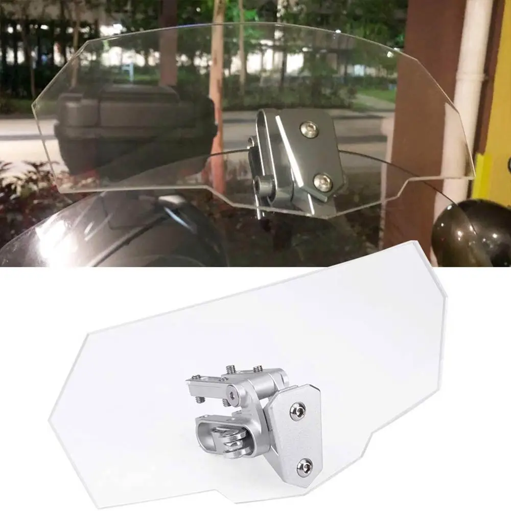 

Motorcycle Windshield Extension Spoiler Airflow Adjustable Clip On Windscreen Wind Air Deflector for Kawasaki BMW Ducati ktm