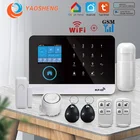 Беспроводная домашняя система охранной сигнализации Wi-Fi GSM для приложения Tuya Smart Life с датчиком движения, совместима с Alexa и Google