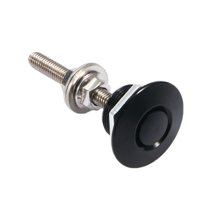 

M C 1Pc Mini Push Button Quick Release Car Hood Bonnet Latch Pin Lock Bumper Clip Black Car Cover lock Modified Hood