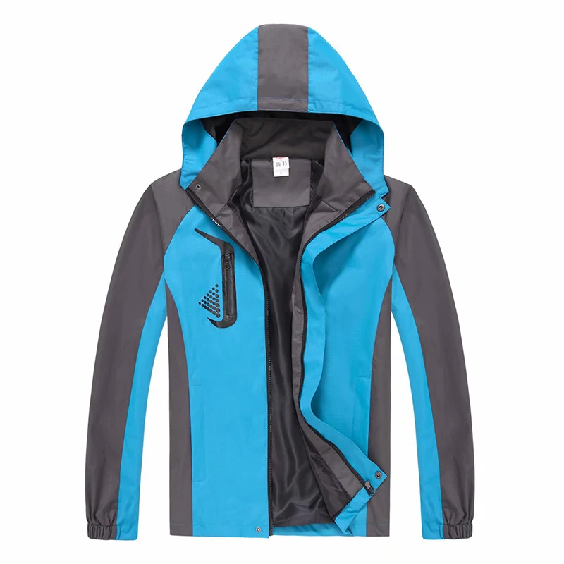 Ветровка водонепроницаемая унисекс верхняя одежда с капюшоном на молнии