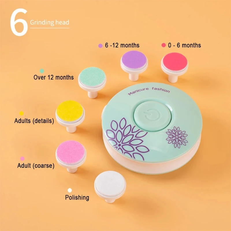 

Baby Electric Nail Trimmer Kids Nail Polisher Tool Infant Nail Care Safe Nail Clipper Cutter Newborn Manicure Set